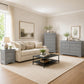 3-Piece Transitional Bedroom Storage Set with Nightstand, Chest & Dresser (Mirror Optional)
