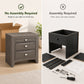 Fully Assembled Transitional Wood Nightstand – Solid Wood Bedside Table for Modern Bedrooms