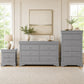 3-Piece Transitional Bedroom Storage Set with Nightstand, Chest & Dresser (Mirror Optional)