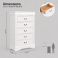 Transitional Solid Wood Chest with English Dovetail Drawers and Bracket Feet