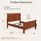 Transitional Sleigh Bed – Timeless Wood Elegance for Modern Bedrooms