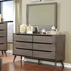 Mid-Century Modern Solid Wood Dresser – Round Tapered Legs and Optional Oval Mirror