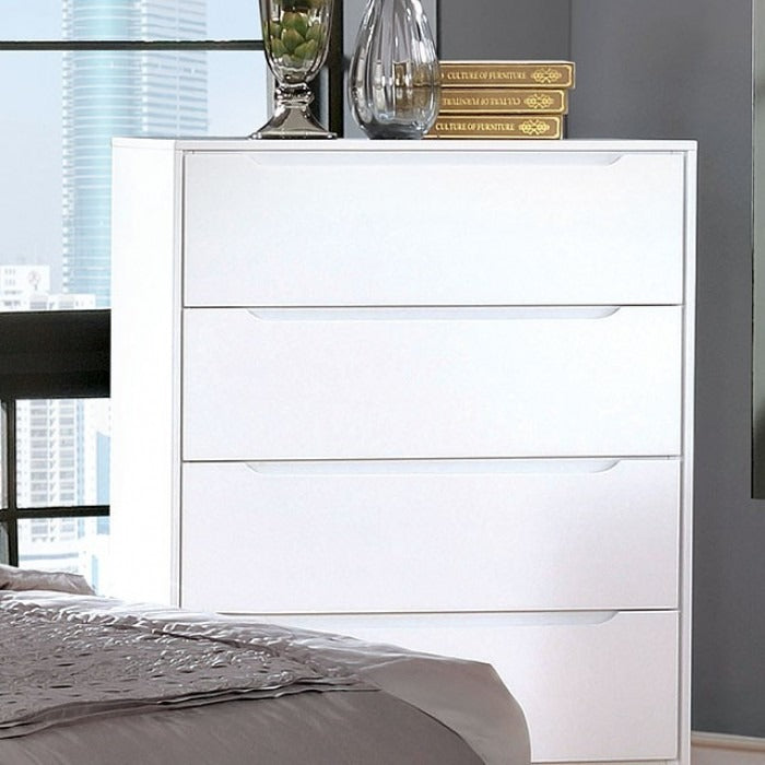 Mid-Century Modern Wood Storage Chest – Sleek Tapered Legs and Hidden Pulls
