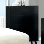 Mid-Century Modern Wood Storage Chest – Sleek Tapered Legs and Hidden Pulls