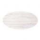 Contemporary Brown & White Genuine Marble Coffee Table with Gold Metal Base