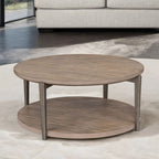 Contemporary Ash Table with Metal Legs and Hidden Casters