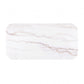 Contemporary Brown & White Genuine Marble Coffee Table with Gold Metal Base