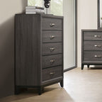 Contemporary Two-Tone Chest – Panel Front Design, Engineered Wood and Wooden Legs