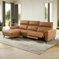 Contemporary Top Grain Leather Power Sectional – Left Chaise, USB Ports, Extendable Footrests