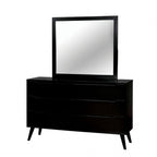 Mid-Century Modern Solid Wood Dresser – Round Tapered Legs and Optional Oval Mirror