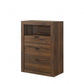 Contemporary Rubberwood Chest of Drawers, Engineered Wood with Paper Laminate, English Dovetail Drawers & Center Glide Slides