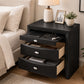 Fully Assembled Transitional Wood Nightstand – Solid Wood Bedside Table for Modern Bedrooms