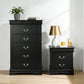 Transitional Solid Wood Chest with English Dovetail Drawers and Bracket Feet