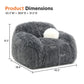 Contemporary Faux Fur Swivel Chair – Plush Shaggy Texture, Full Swivel + Ball Pillows