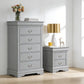 Transitional Solid Wood Chest with English Dovetail Drawers and Bracket Feet
