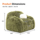 Contemporary Faux Fur Swivel Chair – Plush Shaggy Texture, Full Swivel + Ball Pillows