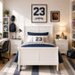 Transitional Sleigh Bed – Timeless Wood Elegance for Modern Bedrooms