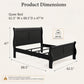 Transitional Sleigh Bed – Timeless Wood Elegance for Modern Bedrooms