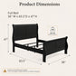 Transitional Sleigh Bed – Timeless Wood Elegance for Modern Bedrooms