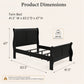 Transitional Sleigh Bed – Timeless Wood Elegance for Modern Bedrooms