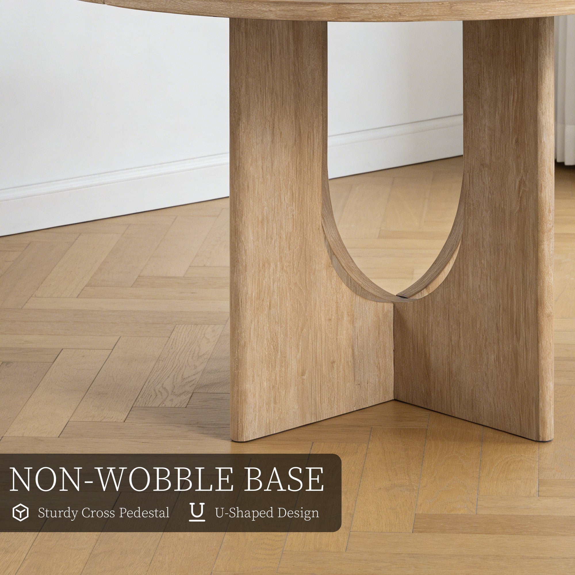 Transitional Round Dining Table with Pedestal Base