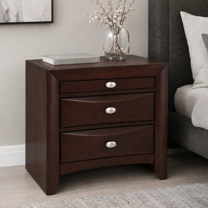Fully Assembled Transitional Wood Nightstand – Solid Wood Bedside Table for Modern Bedrooms
